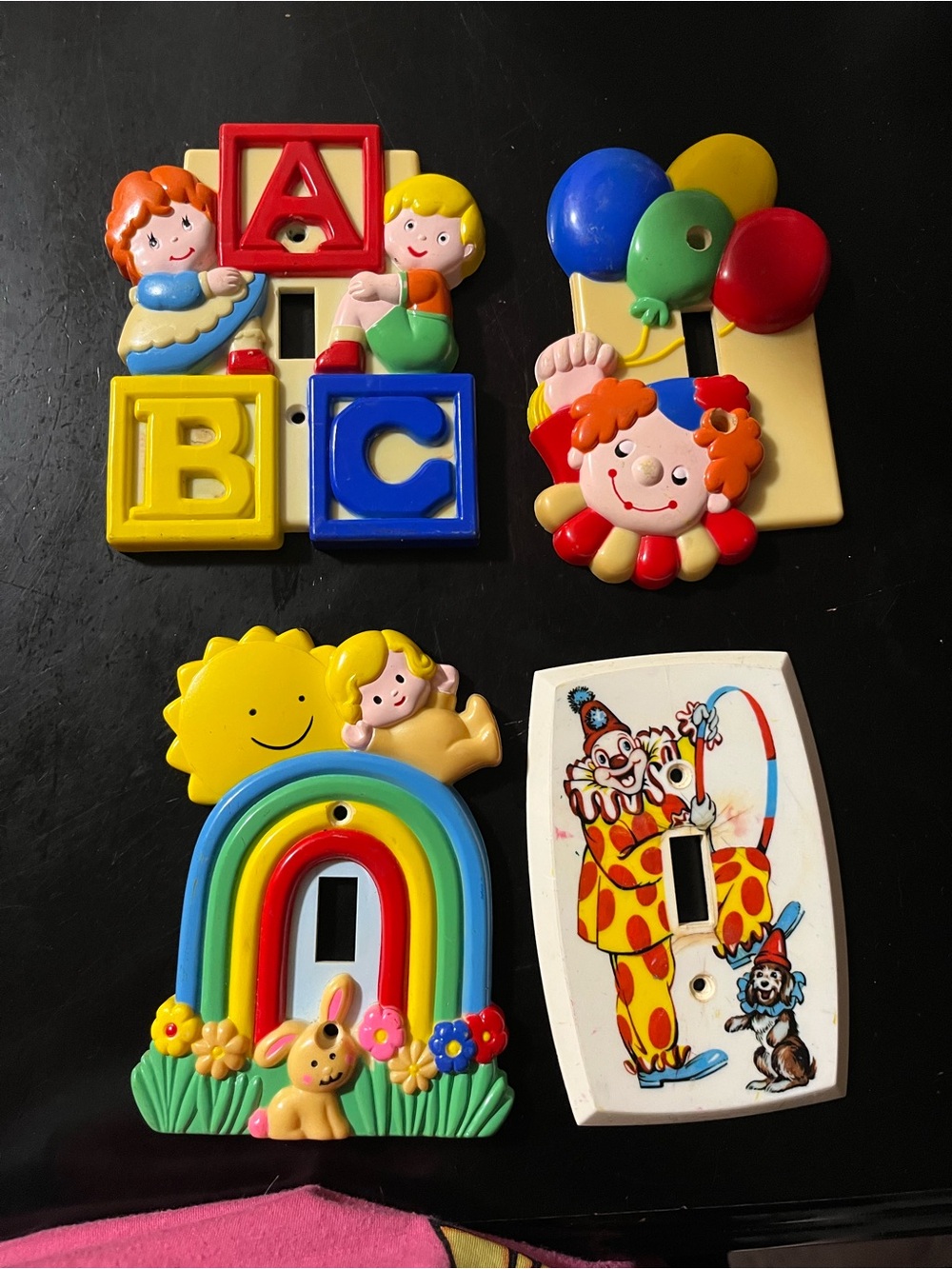 Vintage Light Switch colorful plate